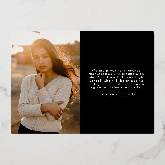 Ankündigung des Abschlusses für handgeschriebenes (Rückseite)