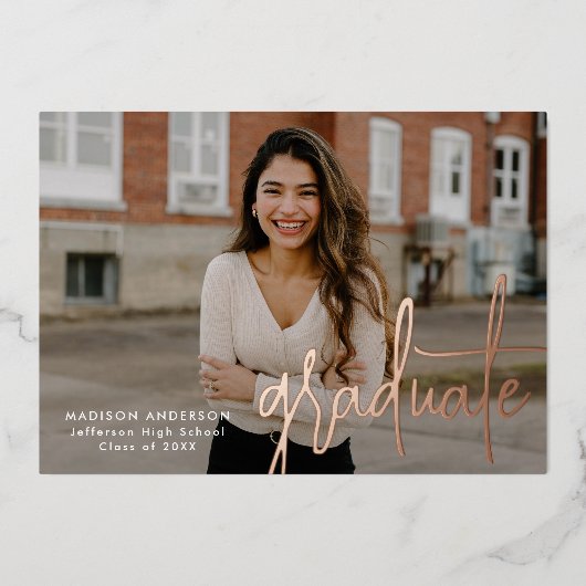 Ankündigung des Abschlusses für handgeschriebenes (Vorderseite)