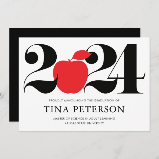 Ankündigung des Abschlusses für Lehrkräfte (Vorne/Hinten)