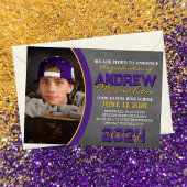 Ankündigung des Abschlusses für lila und Gold Chal