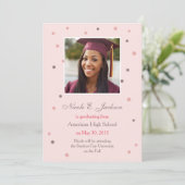 Ankündigung des Abschlusses für moderne Dots (Stehend Vorderseite)