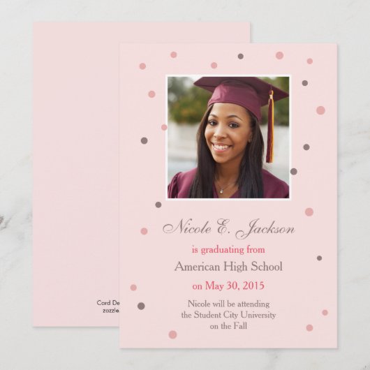 Ankündigung des Abschlusses für moderne Dots (Vorne/Hinten)