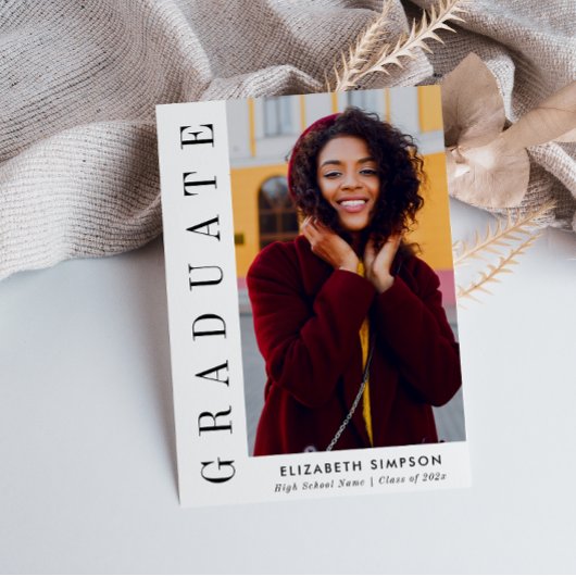 Ankündigung des Abschlusses für moderne Fotos