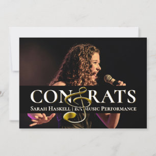 Ankündigung des Abschlusses für Musikstudenten Tre