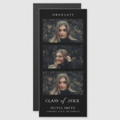 Ankündigung des Abschlusses für schwarzes magnetis (Vorne/Hinten)