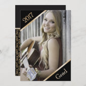 Ankündigung des Abschlusses für Schwarzes und Foto (Vorne/Hinten)