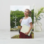 Ankündigung des Abschlusses für Skripte in Schwarz (Stehend Vorderseite)