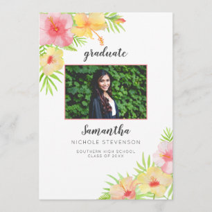 Ankündigung des Abschlusses für tropisches Foto