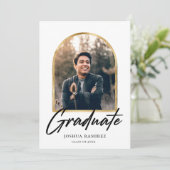 Ankündigung des Abschlusses "Golden Arch Foto Fram (Stehend Vorderseite)