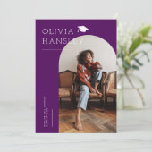 Ankündigung des Abschlusses "Graduate Name Violet (Stehend Vorderseite)