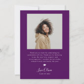 Ankündigung des Abschlusses "Graduate Name Violet (Rückseite)