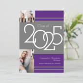 Ankündigung des Abschlusses "Graue Lila School Col (Stehend Vorderseite)