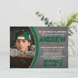 Ankündigung des Abschlusses "Green & Bronze Chalkb