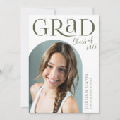 Ankündigung des Abschlusses "Green Modern Arch Fot (Vorderseite)