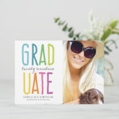 Ankündigung des Abschlusses "Helle Farben" (Stehend Vorderseite)