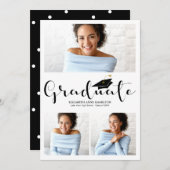 Ankündigung des Abschlusses High School 3 Foto (Vorne/Hinten)