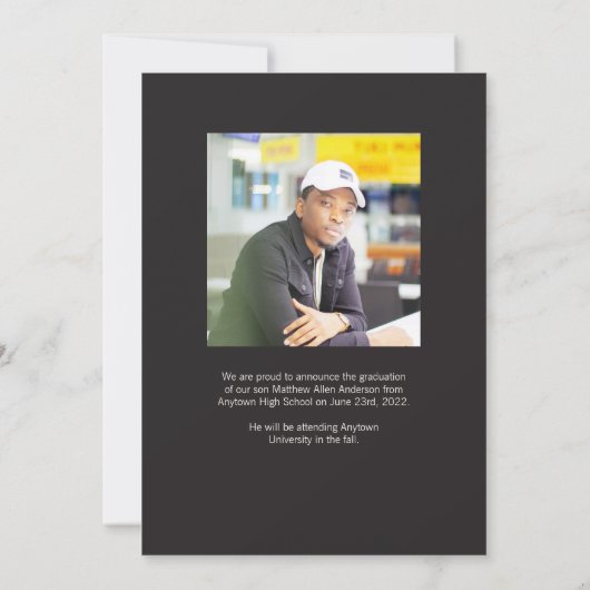 Ankündigung des Abschlusses im Minimalistischen Ja (Rückseite)