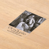 Ankündigung des Abschlusses in Schwarzweiß-Foto (Ablage )