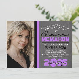 Ankündigung des Abschlusses "lila & schwarz"