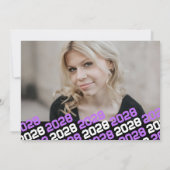 Ankündigung des Abschlusses lila & schwarz 4 Foto (Rückseite)