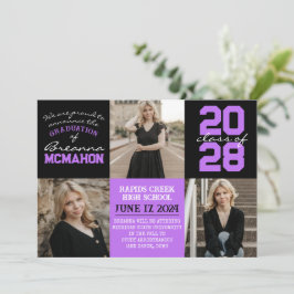 Ankündigung des Abschlusses lila & schwarz 4 Foto