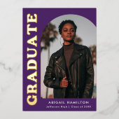 Ankündigung des Abschlusses "lila und goldene Fohl (Vorderseite)