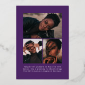 Ankündigung des Abschlusses "lila und goldene Fohl (Rückseite)