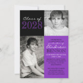 Ankündigung des Abschlusses "lila und schwarzes Fo (Vorderseite)