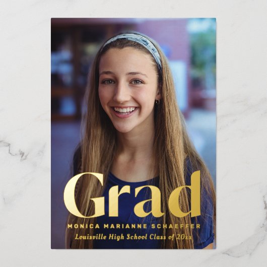 Ankündigung des Abschlusses "Minimal Grad Foil"-Fo (Vorderseite)