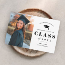 Ankündigung des Abschlusses "Minimal Type Foto"