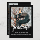 Ankündigung des Abschlusses Minimalistischer Senio (Vorne/Hinten)