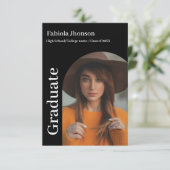 Ankündigung des Abschlusses Minimalistischer Skrip (Stehend Vorderseite)