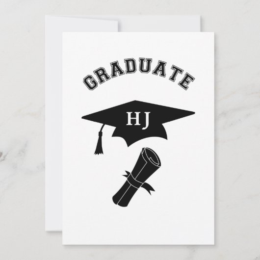 Ankündigung des Abschlusses Minimalistisches Einfa (Rückseite)