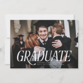 Ankündigung des Abschlusses Minimalistisches Foto (Vorderseite)