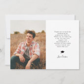 Ankündigung des Abschlusses Minimalistisches Foto (Rückseite)