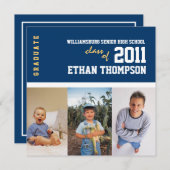 Ankündigung des Abschlusses mit 3 Fotos in der Mar (Vorne/Hinten)