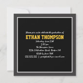 Ankündigung des Abschlusses mit 3 Fotos Schwarzes  (Rückseite)