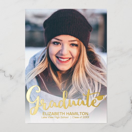 Ankündigung des Abschlusses mit einfachem Chic Scr (Vorderseite)