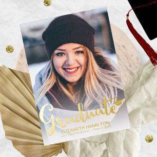 Ankündigung des Abschlusses mit einfachem Chic Scr