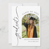 Ankündigung des Abschlusses mit Foto (Vorderseite)