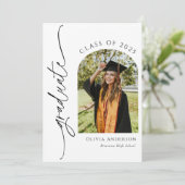 Ankündigung des Abschlusses mit Foto (Stehend Vorderseite)