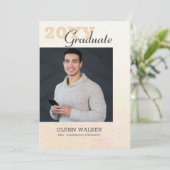 Ankündigung des Abschlusses mit Foto (Stehend Vorderseite)