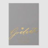 Ankündigung des Abschlusses mit Gold-Script-Funkti (Vorderseite)