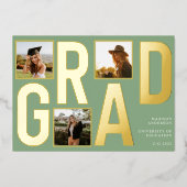 Ankündigung des Abschlusses "Modern Sage Green Fot (Vorderseite)