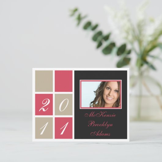 Ankündigung des Abschlusses "Moderne Blöcke" (pink (Stehend Vorderseite)