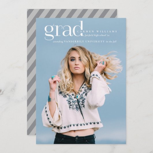 Ankündigung des Abschlusses "Moderner Grad Full Fo (Vorne/Hinten)