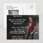 Ankündigung des Abschlusses nach der Postkarte (Vorne/Hinten)