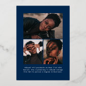 Ankündigung des Abschlusses "Navy and Gold Foil Ar (Rückseite)