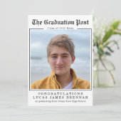 Ankündigung des Abschlusses "Old Newspaper Style" (Stehend Vorderseite)