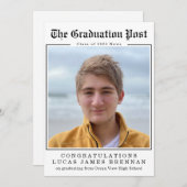 Ankündigung des Abschlusses "Old Newspaper Style" (Vorne/Hinten)